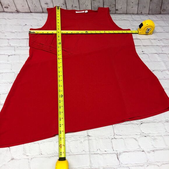 Susan Graver Women Sleeveless Asymmetric Hem Top Shirt Blouse Size Large M186 22 - Picture 2 of 12